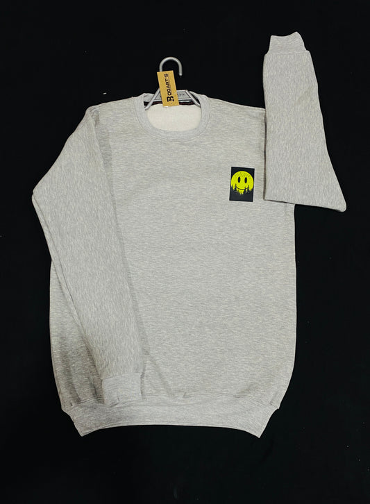 Trendy Yellow Emoji Sweatshirt - Casual Aesthetic Graphic